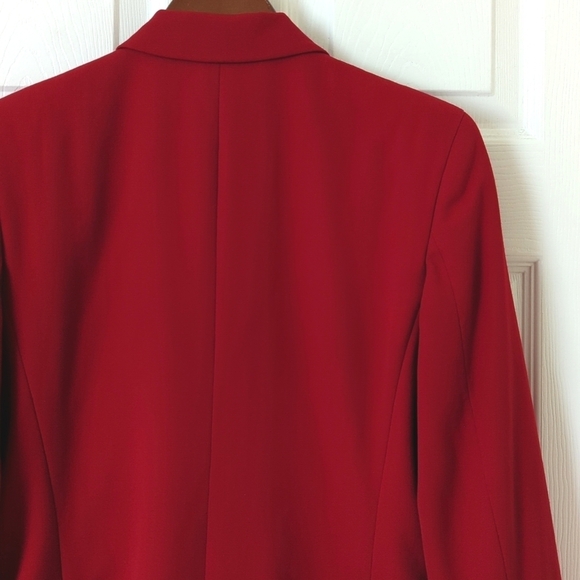 Liz Claiborne 90's Vintage Classic Wool Double Breasted Blazer Jacket Red 4P - Picture 12 of 12